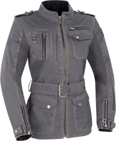 Segura Woodstock Ladies Motorcycle Textile Jacket,  grey,  Size XS for Women,  grey,  Size XS for Women