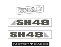 SHAD DARK GREY SH48 "SHAD" STICKERS,  grey