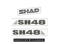 SHAD GREY TITA.S.48 "SHAD" STICKERS,  grey