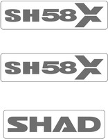 SHAD SET STICKERS SH58X,  Size 10 cm,  Size 10 cm