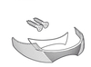 SHAD SH33 WHITE REFLECTOR 2011,  white