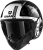 Shark Street-Drak Tribute RM Jet Helmet,  black-white,  Size XL,  black-white,  Size XL