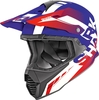 Shark Varial Anger Motocross Helmet,  white-red-blue,  Size M,  white-red-blue,  Size M