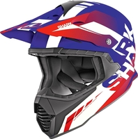 Shark Varial Anger Motocross Helmet,  white-red-blue,  Size M,  white-red-blue,  Size M