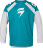 Shift Whit3 Label Race 1 Kids Motocross Jersey,  white-green,  Size L,  white-green,  Size L