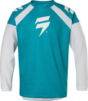 Shift Whit3 Label Race 1 Kids Motocross Jersey,  white-green,  Size S,  white-green,  Size S