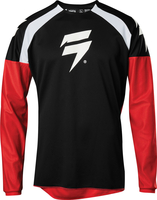 Shift Whit3 Label Race 1 Motocross Jersey,  black-red,  Size 2XL,  black-red,  Size 2XL