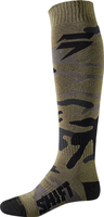 Shift WHIT3 Motocross Socks,  green-brown,  Size S M,  green-brown,  Size S M