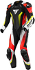 SHIMA Apex RS One Piece Motorcycle Leather Suit,  black-red-yellow,  Size 54,  black-red-yellow,  Size 54