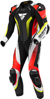 SHIMA Apex RS One Piece Motorcycle Leather Suit,  black-red-yellow,  Size 54,  black-red-yellow,  Size 54