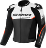 SHIMA Bandit 2.0 perforated Motorcycle Leather Jacket,  black-white-red,  Size 58 for Men