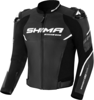 SHIMA Bandit 2.0 perforated Motorcycle Leather Jacket,  black-white,  Size 48 for Men