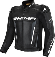 SHIMA Bandit Motorcycle Leather Jacket,  black-white,  Size 48