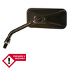 SHIN YO Chopper mirror,  short,  rectangular,  left,  black