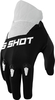Shot Devo Motocross Gloves,  black-white,  Size M L,  black-white,  Size M L