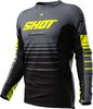 Shot Devo Peak Motocross Jersey,  black-grey-yellow,  Size XL for Men