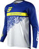 Shot Devo Roll Motocross Jersey,  white-blue-yellow,  Size S,  white-blue-yellow,  Size S