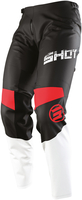 Shot Devo Slam Kids Motocross Pants,  black-red,  Size 6/7,  black-red,  Size 6/7