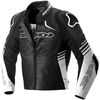 Spidi Bolide Motorcycle Leather Jacket,  black-white,  Size 54,  black-white,  Size 54