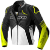 Spidi Bolide Motorcycle Leather Jacket,  black-white-yellow,  Size 48,  black-white-yellow,  Size 48