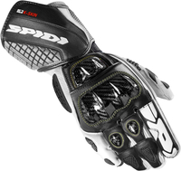 Spidi Carbo Kangaroo Motorcycle Gloves,  black-white,  Size 2XL,  black-white,  Size 2XL