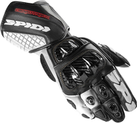 Spidi Carbo Track Evo Motorcycle Gloves,  black-white,  Size S for Men