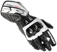 Spidi Carbo Track Gloves,  black-white,  Size S,  black-white,  Size S