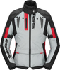 Spidi Crossmaster Motorcycle Textile Jacket,  black-grey-red,  Size 3XL for Women,  black-grey-red,  Size 3XL for Women