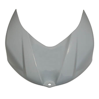 Tank cover for GSX-R 1000,  07-08,  K7,  white ABS unpainted,  black-white-orange,  black-white-orange