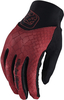 Troy Lee Designs Ace 2.0 Snake Ladies Bicycle Gloves,  red,  Size XL for Women,  red,  Size XL for Women