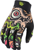 Troy Lee Designs Air Bigfoot Youth Motocross Gloves,  black-green,  Size S,  black-green,  Size S