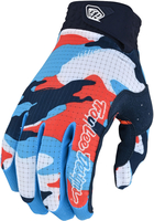Troy Lee Designs Air Formula Camo Youth Motocross Gloves,  white-blue-orange,  Size S,  white-blue-orange,  Size S