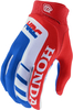 Troy Lee Designs Air Honda Motocross Gloves,  black-white-red,  Size L,  black-white-red,  Size L