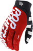 Troy Lee Designs Air Pop Wheelies Motocross Gloves,  black-white-red,  Size S,  black-white-red,  Size S