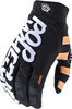 Troy Lee Designs Air Pop Wheelies Motocross Gloves,  black-white,  Size S,  black-white,  Size S