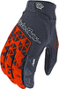 Troy Lee Designs Air Wedge Motocross Gloves,  grey-orange,  Size M,  grey-orange,  Size M