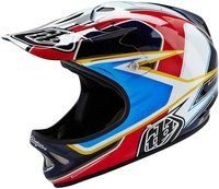 Troy Lee Designs D2 Sonar Downhill Helmet,  white-red,  Size XL 2XL,  white-red,  Size XL 2XL