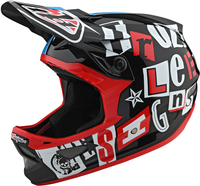 Troy Lee Designs D3 Fiberlite Anarchy Downhill Helmet,  black-white-red,  Size M,  black-white-red,  Size M