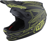 Troy Lee Designs D3 Fiberlite Spiderstripe Downhill Helmet,  grey-yellow,  Size L,  grey-yellow,  Size L