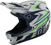 Troy Lee Designs D4 MIPS Composite Volt Downhill Helmet,  white-green,  Size M