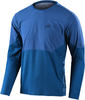 Troy Lee Designs Drift Solid Longsleeve Bicycle Jersey,  blue,  Size L,  blue,  Size L
