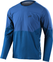 Troy Lee Designs Drift Solid Longsleeve Bicycle Jersey,  blue,  Size L,  blue,  Size L