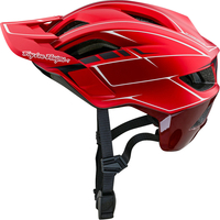 Troy Lee Designs Flowline SE MIPS Pinstripe Bicycle Helmet,  black-white-red for Men