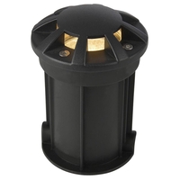 1 Light 8 Way Outdoor Driveway or Deck Recessed Uplighter - Black