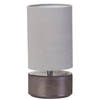 1 Light Ceramic Base Wood Effect Table Lamp with Fabric Shade - Natural