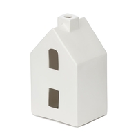 1 Light Ceramic House Styled Table Lamp - White