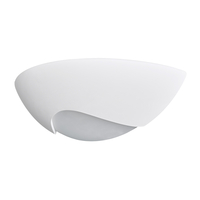 1 Light Ceramic Uplighter Wall Light with Diffuser - White