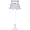 1 Light Classic Style Table Lamp with Scalloped Shade - Grey