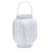 1 Light Floral Inspired Lantern Table Lamp with Decorative Handle - White