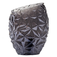 1 Light Fractal Glass Table Lamp - Smoke